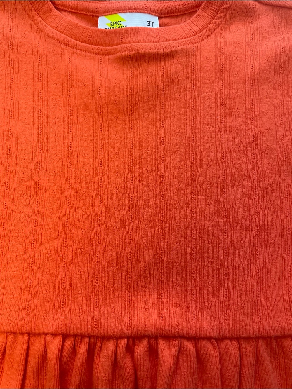 Epic Threads Girls' Bright Orange Peplum Top - Picture 3 of 7